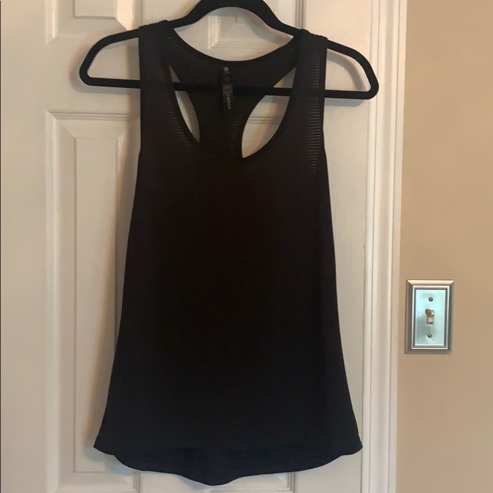 Black athletic tank top